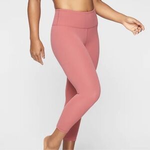 Athleta Pink Elation Capri Powervita Leggings